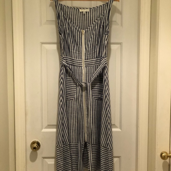 Atelier Blue Dress size 12, linen/rayon - Picture 1 of 8